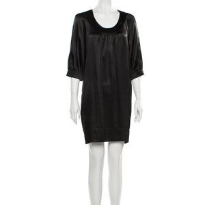 Vince Classic Black Silk Dress